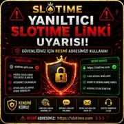Yanıltıcı Slotime linki uyarısı görseli