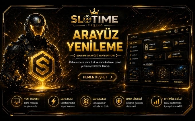 Slotime arayüz yenileme kapak görseli