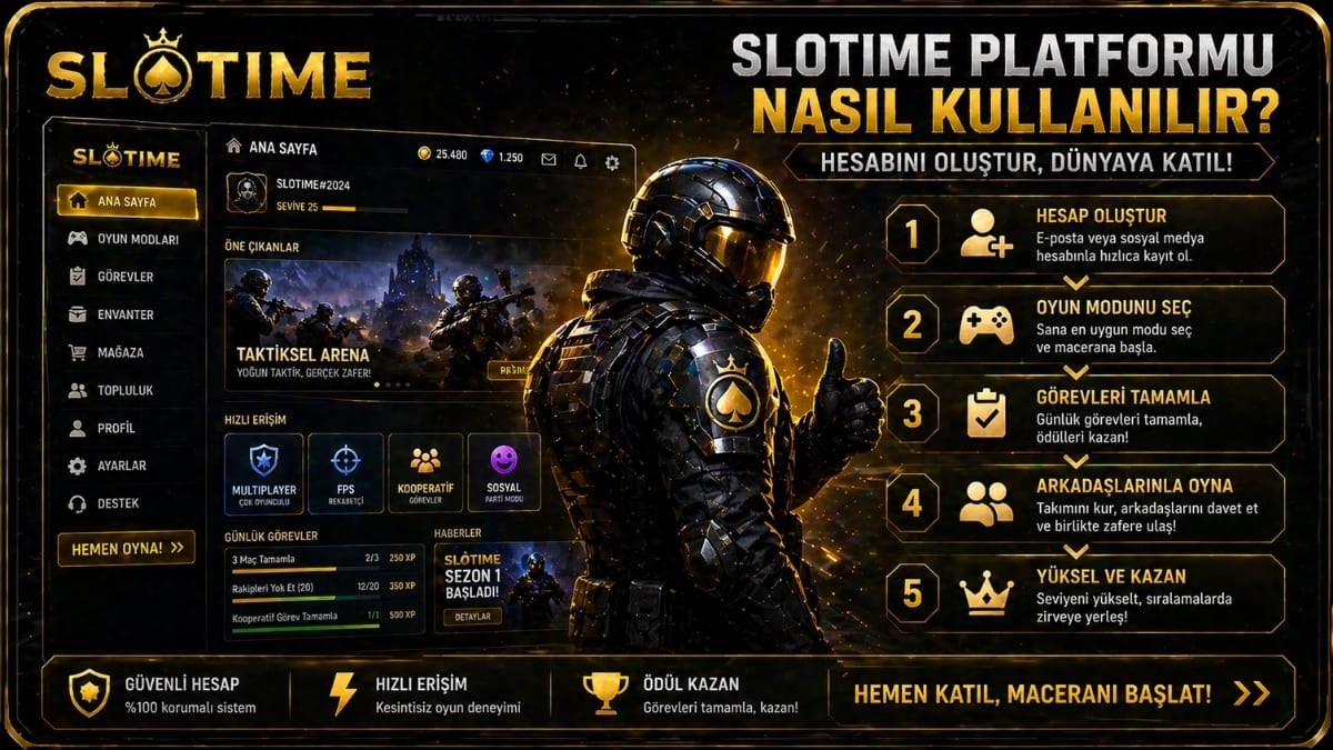 Slotime platform kullanım rehberi kapak